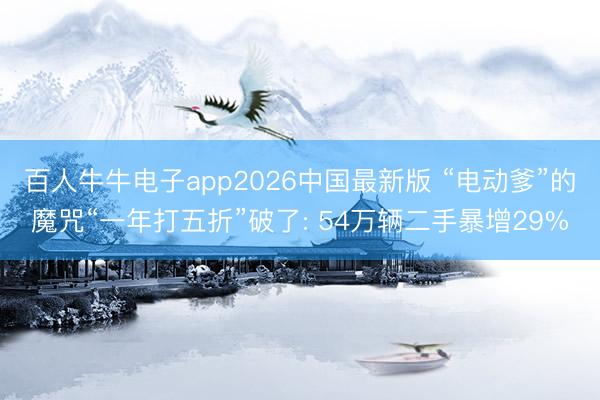 百人牛牛电子app2026中国最新版 “电动爹”的魔咒“一年
