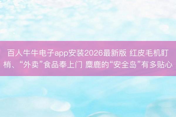 百人牛牛电子app安装2026最新版 红皮毛机盯梢、“外卖”食品奉上门 麋鹿的“安全岛”有多贴心